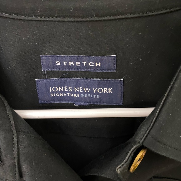 Jones New York petite button up sheath dress w tie waist bamboo buckle k… - Picture 3 of 8